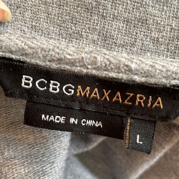 BCBG Max Azria gray/silver with bling cotton/spandex knit jacket - Picture 6 of 11